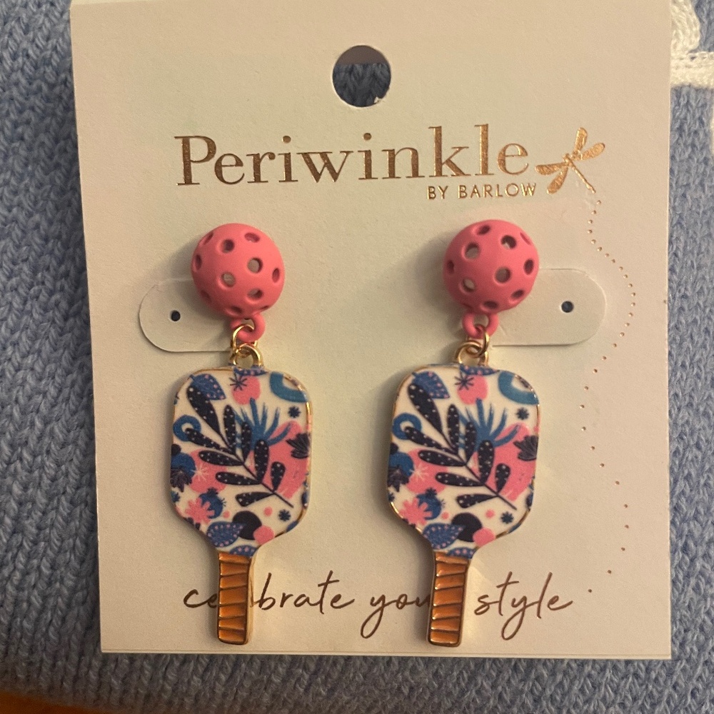 Pickleball paddle earrings